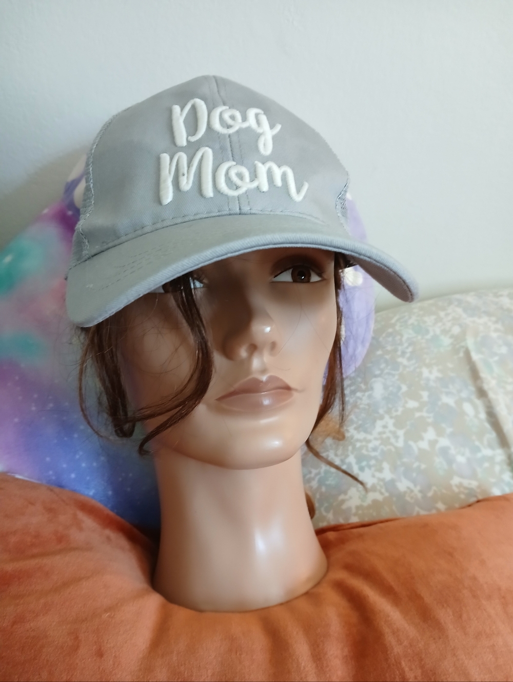 Dog Mom Hat, Embroidered Mesh Breathable Half Pony Tail Hole NWOT